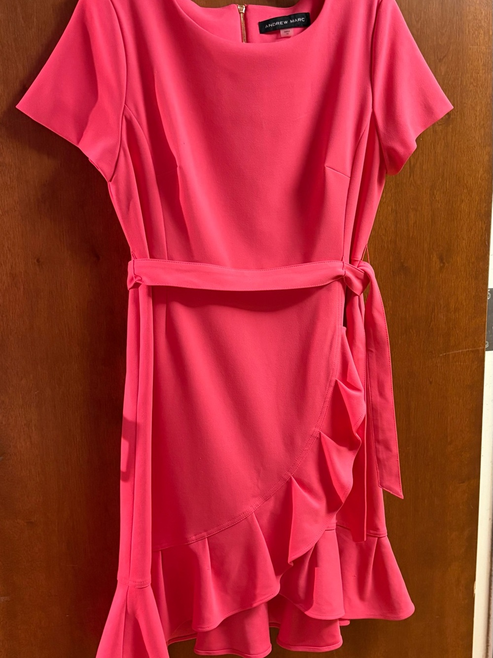 Andrew Marc Coral Pink Sheath Dress